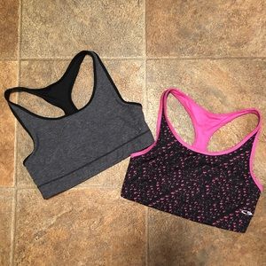 Gray and Pink Sports Bras. **DONATING 9/17**